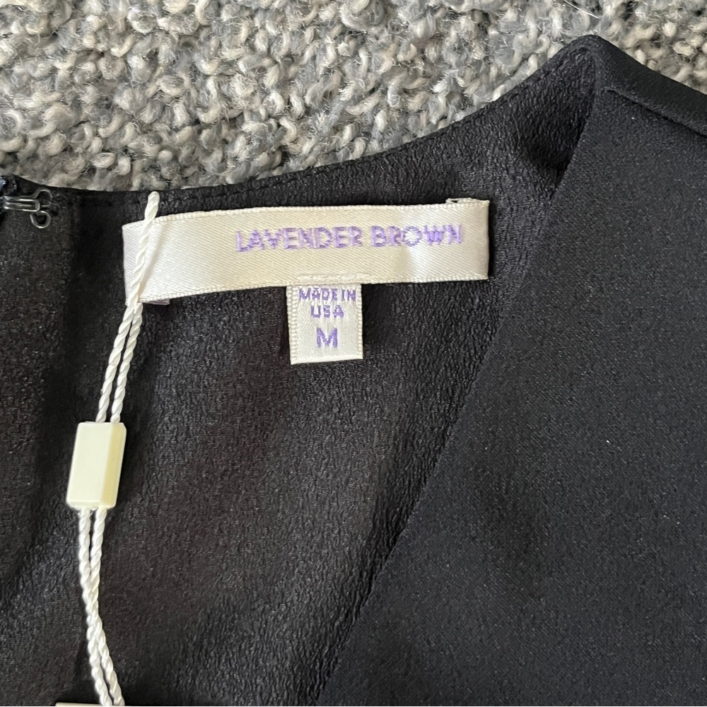 Lavender Brown Black Wrap Jumpsuit Size M - Picture 6 of 8